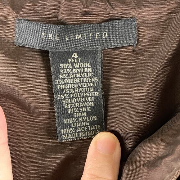 VTG‎ The Limited Womens Patchwork Felt Velvet Midi Skirt Sz 4 Whimsigoth Boho - Picture 7 of 10